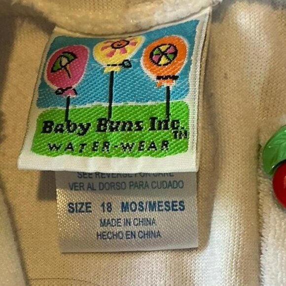 Vintage Baby Buns Inc Girl Swim Towel Hooded Cover Up 24 Months - Picture 4 of 5